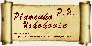 Plamenko Uskoković vizit kartica